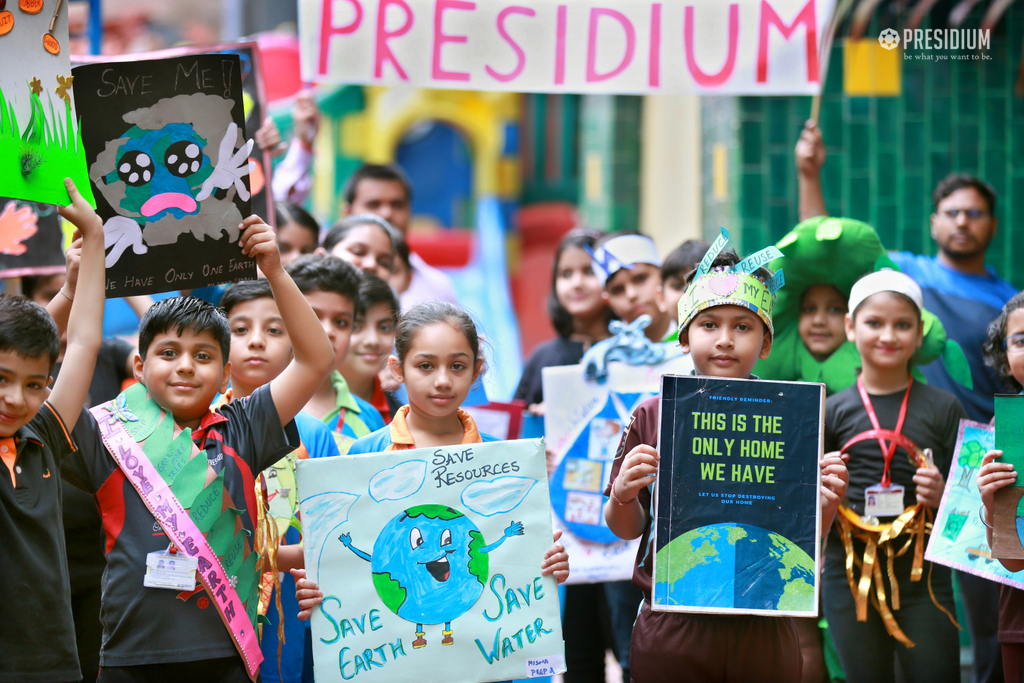 Presidium Vivek Vihar, PRESIDIANS SLOGANEER ‘SAVE EARTH’ AT A SPECIAL RALLY